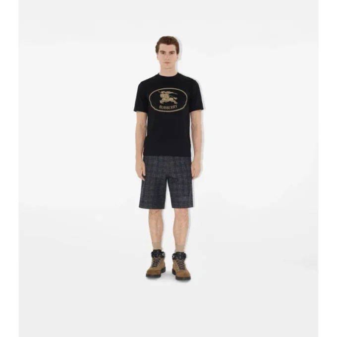 Camiseta de algodón con estampado de caballero