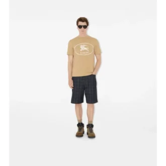 Camiseta de algodón con estampado de caballero