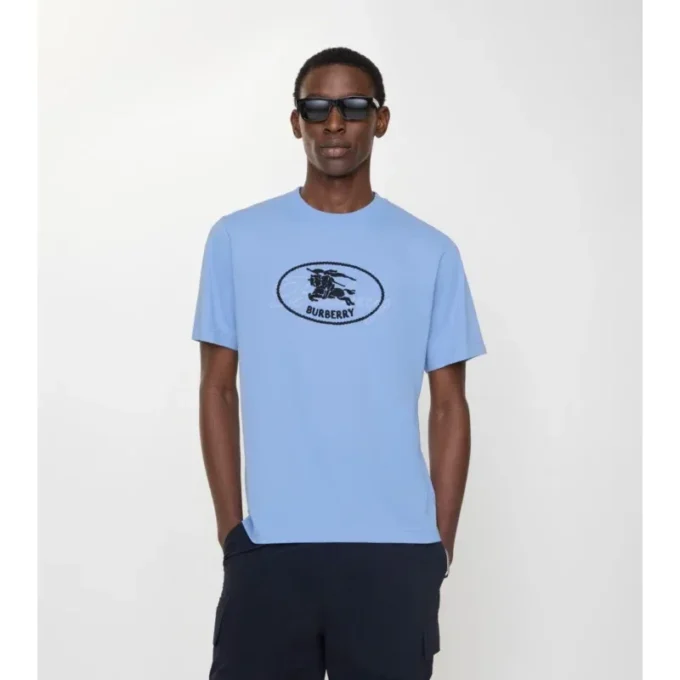 Camiseta de algodón con estampado de caballero