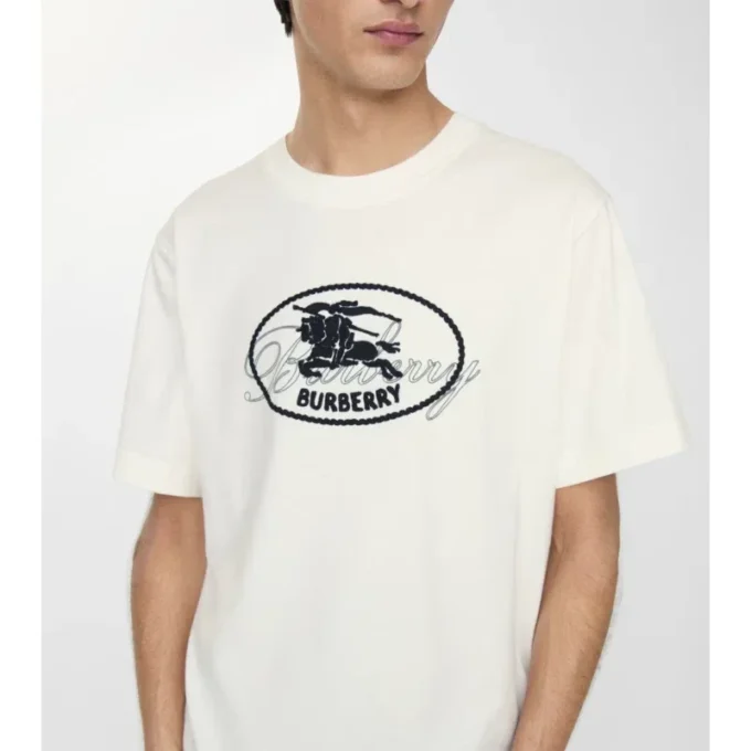 Camiseta de algodón con estampado de caballero