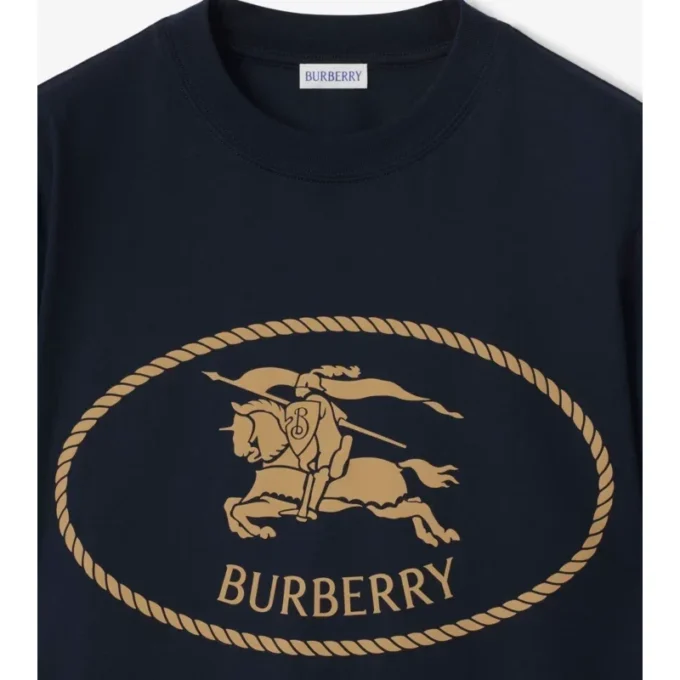 Camiseta de algodón con estampado de caballero