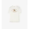 Camiseta de algodón con estampado de caballero a cuadros