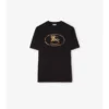 Camiseta de algodón con estampado de caballero a cuadros