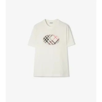 Camiseta de algodón con estampado de caballero a cuadros