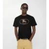 Camiseta de algodón con estampado de caballero a cuadros