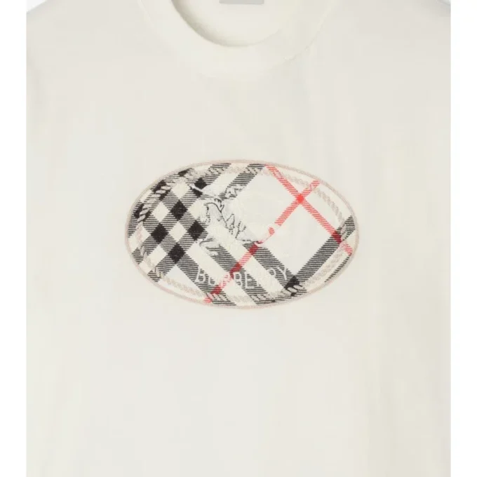 Camiseta de algodón con estampado de caballero a cuadros