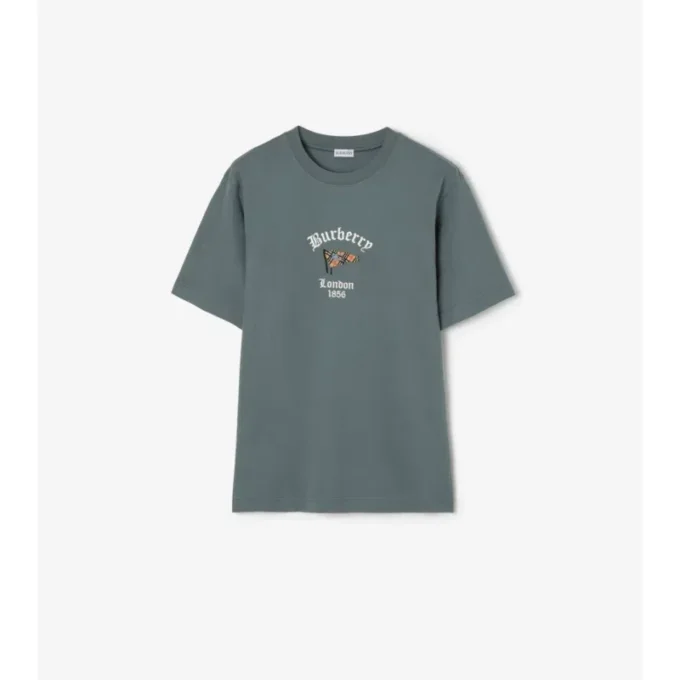 Camiseta de algodón con estampado de cuadros