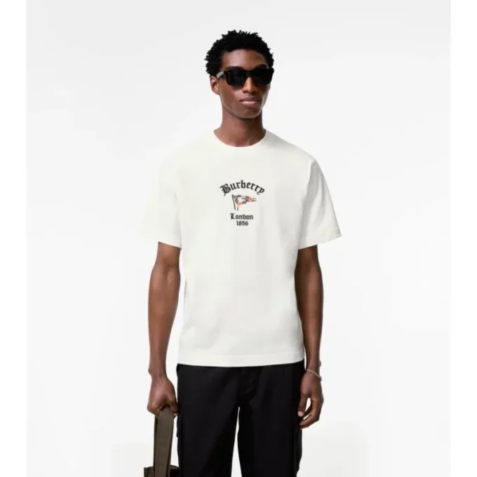 Camiseta de algodón con estampado de cuadros