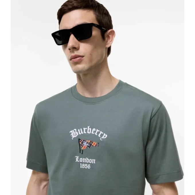 Camiseta de algodón con estampado de cuadros
