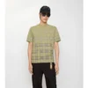 Camiseta de algodón con estampado de cuadros degradado