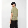 Camiseta de algodón con estampado de cuadros degradado