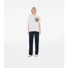 Camiseta de algodón con estampado de cuadros y bolsillo