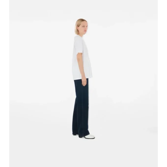 Camiseta de algodón con estampado de cuadros y bolsillo