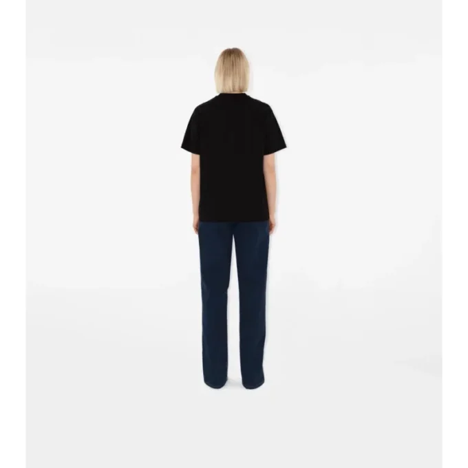 Camiseta de algodón con estampado de cuadros y bolsillo