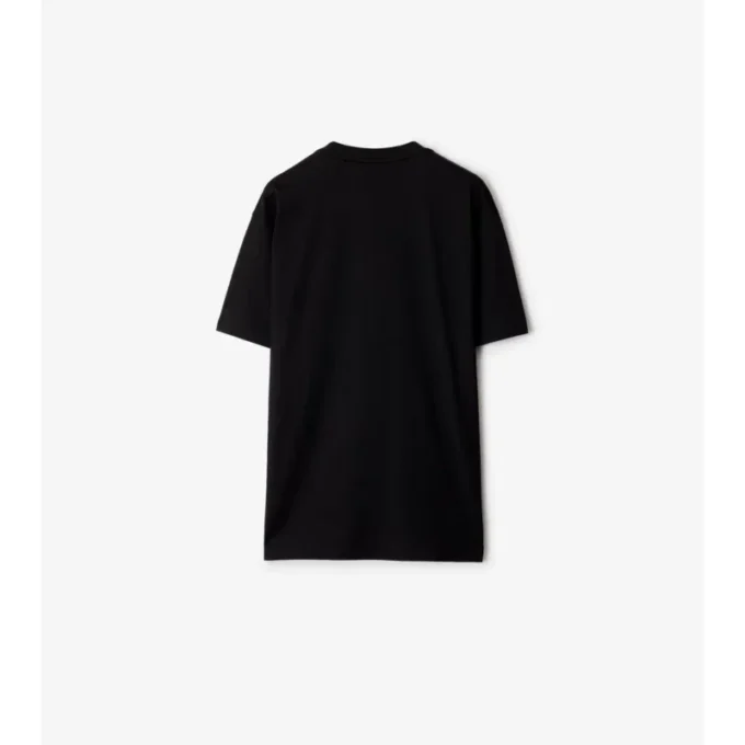 Camiseta de algodón con estampado de cuadros y bolsillo