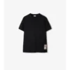 Camiseta de algodón con etiqueta de cuadros