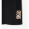 Camiseta de algodón con etiqueta de cuadros