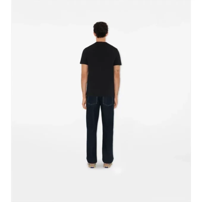 Camiseta de algodón con etiqueta de cuadros