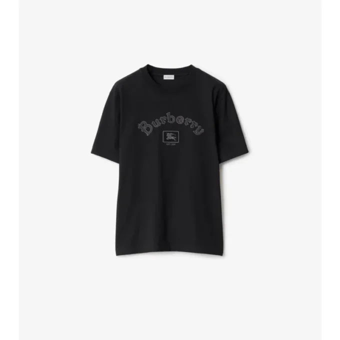 Camiseta de algodón con logotipo gótico