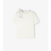 Camiseta de algodón con mangas atadas