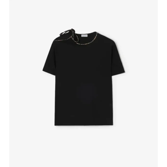 Camiseta de algodón con mangas atadas
