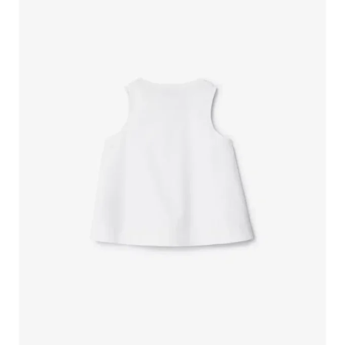 Camiseta de algodón con ribete a cuadros