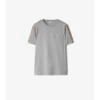 Camiseta de algodón con ribetes a cuadros