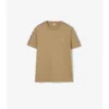 Camiseta de algodón con ribetes a cuadros
