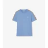 Camiseta de algodón con ribetes a cuadros