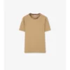 Camiseta de algodón con ribetes a cuadros