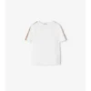 Camiseta de algodón con ribetes a cuadros