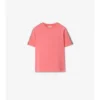 Camiseta de algodón con ribetes a cuadros