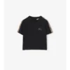 Camiseta de algodón con ribetes a cuadros