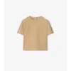 Camiseta de algodón con ribetes a cuadros