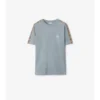 Camiseta de algodón con ribetes a cuadros