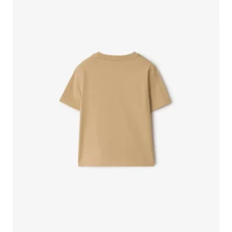 Camiseta de algodón con ribetes a cuadros