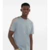 Camiseta de algodón con ribetes a cuadros