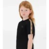Camiseta de algodón con ribetes a cuadros