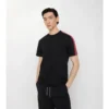 Camiseta de algodón con ribetes a cuadros