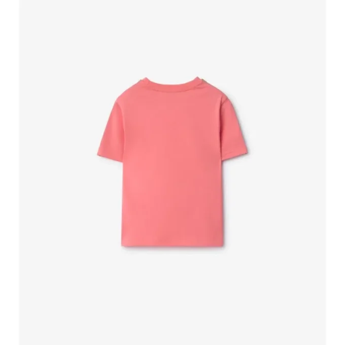 Camiseta de algodón con ribetes a cuadros