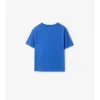 Camiseta de algodón con ribetes a cuadros