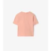 Camiseta de algodón con ribetes a cuadros