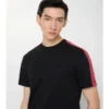 Camiseta de algodón con ribetes a cuadros