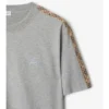 Camiseta de algodón con ribetes a cuadros