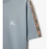 Camiseta de algodón con ribetes a cuadros
