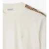 Camiseta de algodón con ribetes a cuadros
