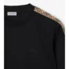 Camiseta de algodón con ribetes a cuadros