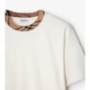 Camiseta de algodón con ribetes a cuadros
