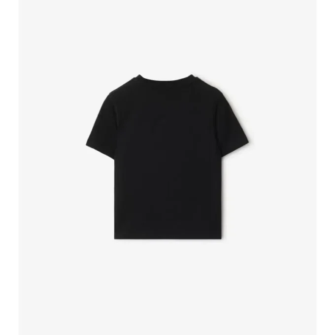 Camiseta de algodón con ribetes a cuadros