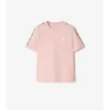 Camiseta de algodón con ribetes de cuadros